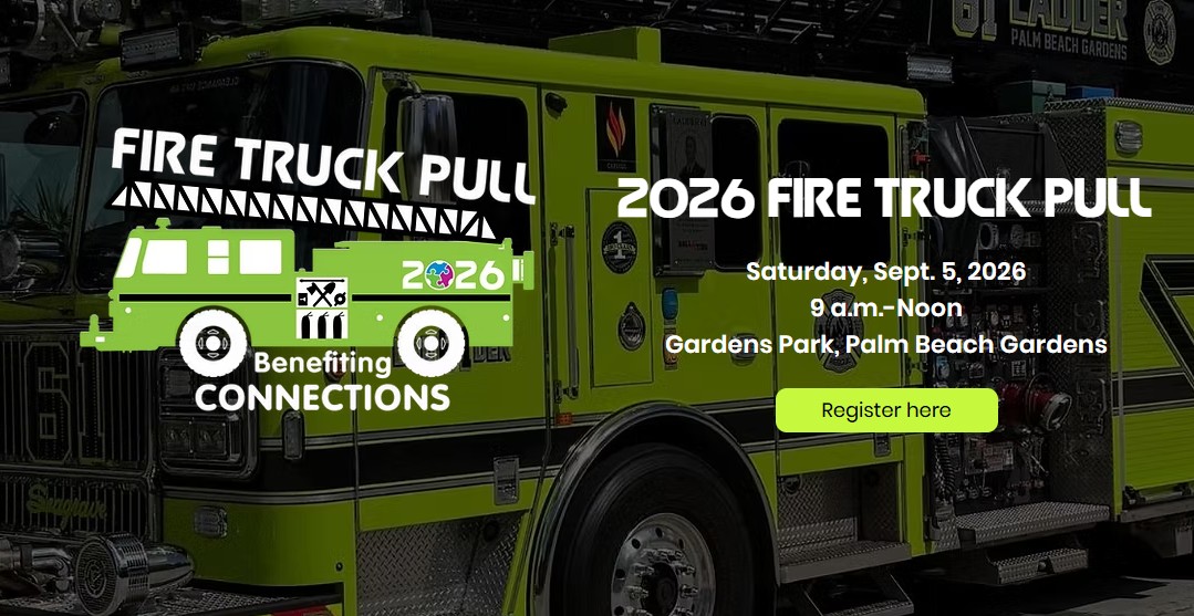 Connections Fire Truck Pull event flyer